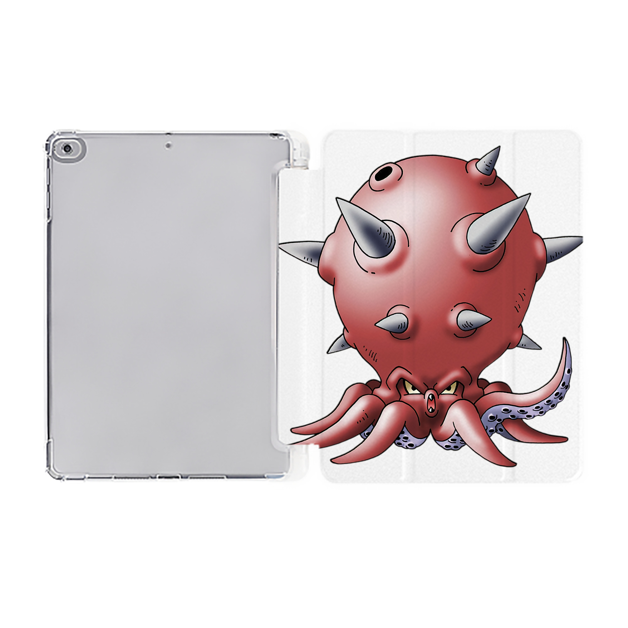 （画像用） ドラゴンクエスト Doragon Kuesuto Dragon Quest IPad ケース ペン収納付き 三つ折りスタンド PUレザー×シリコン 対応機種9.5/10.5/10.9インチ